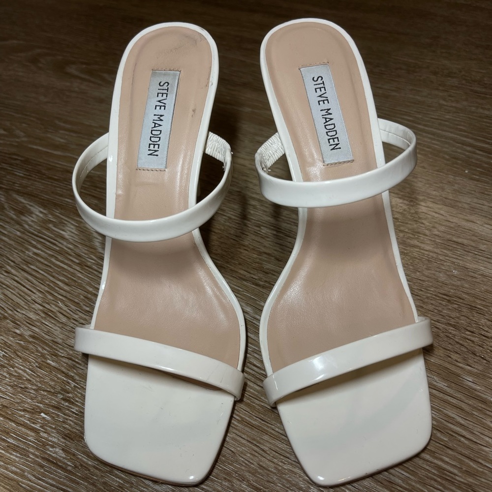 Steve Madden white heels
